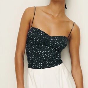 Reformation Liza Satin Top Selene - Size 4